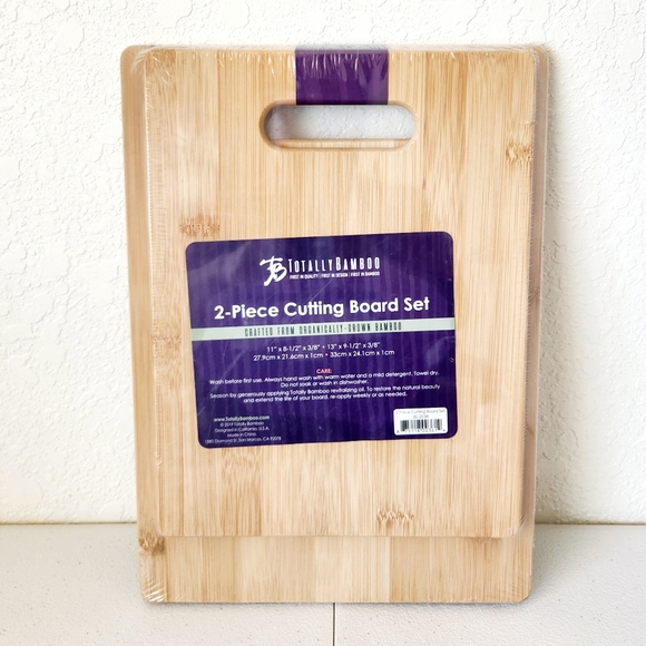 2PC Bamboo Cutting Board Set - Picture 1 of 7